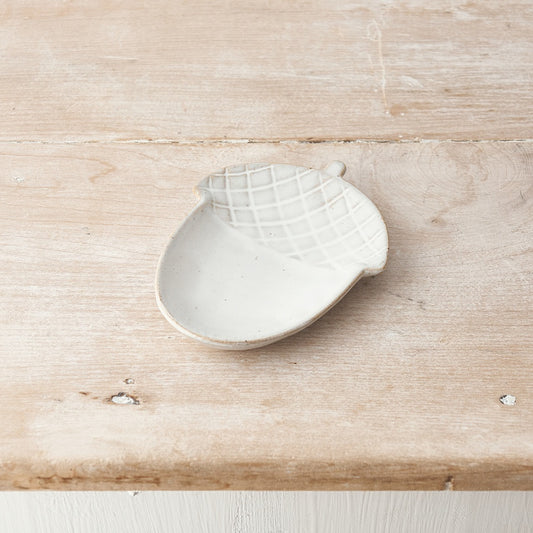 Natural Ceramic Acorn Trinket Dish 13cm