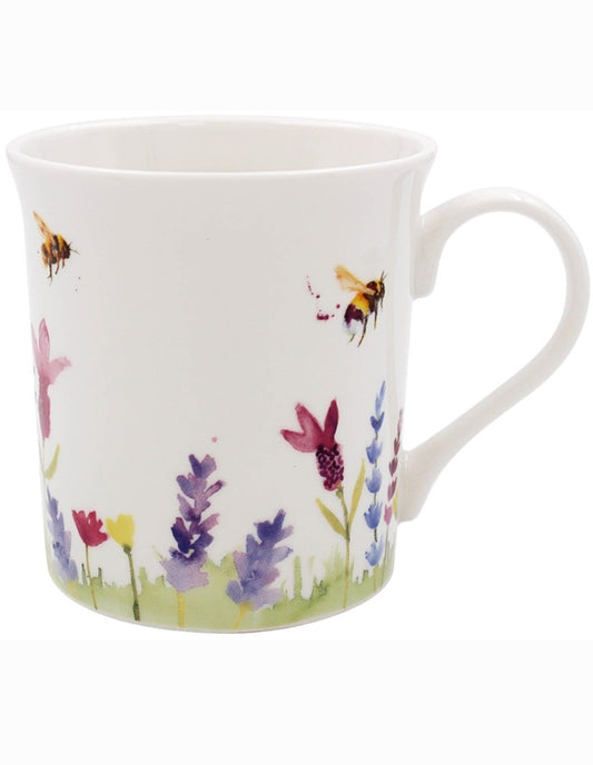 Bumble Bee and Lavender Mug