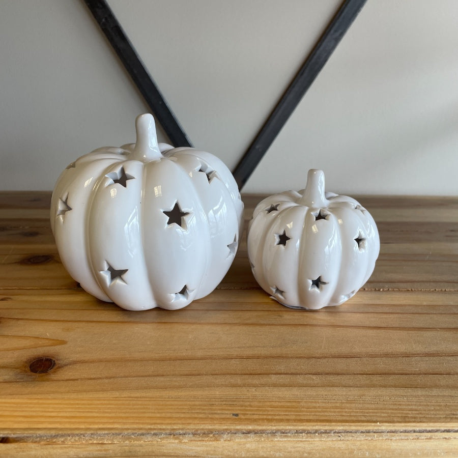 Small LED Star Cut Out Pumpkin